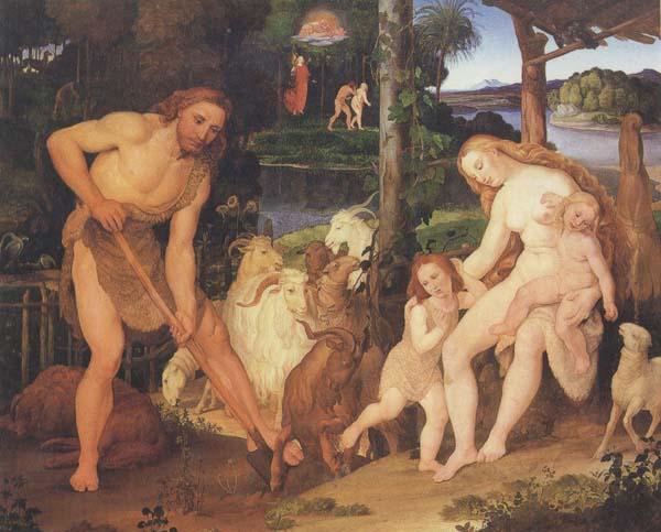 Johann anton ramboux Adam and Eve after Expulsion from Eden (mk45) oil painting image